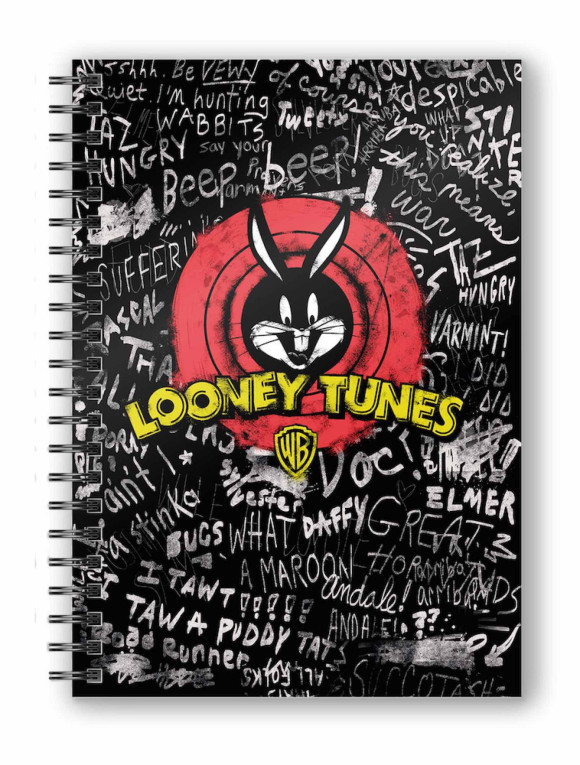Looney Tunes Notizbuch mit 3D-Effekt Bugs Bunny Face