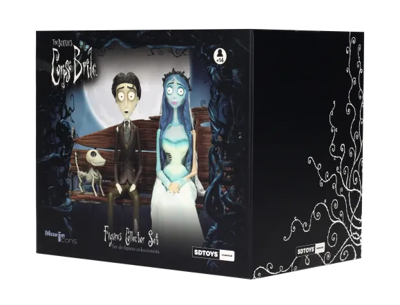 Corpse Bride Geschenkbox Figur & Schlüsselanhänger Victor & Emily