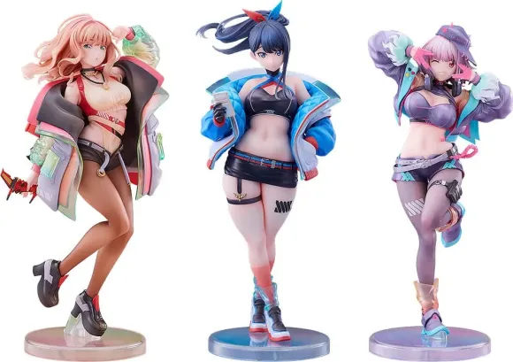 Gridman Universe PVC Statuen 3er-Pack 1/7 Rikka Takarada, Akane Shinjo, Yume Minami: Dreamy Divas Ver.