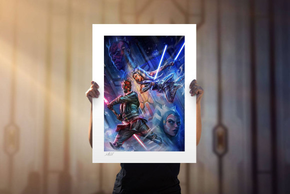 Star Wars: The Clone Wars Kunstdruck One Last Lesson: Ahsoka Tano vs Darth Maul 46 x 61 cm - ungerahmt