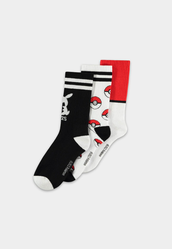 Pokemon Socken 3er-Pack Pikachu Pokeball 39-42