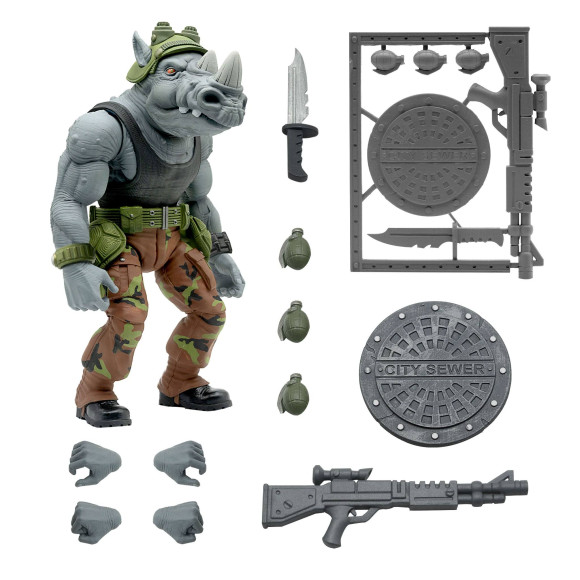 Teenage Mutant Ninja Turtles Rocksteady Ultimates Actionfigur 20 cm