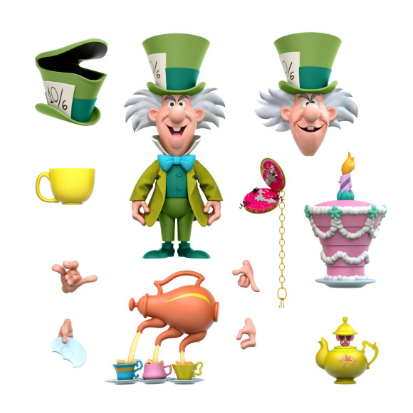 Alice im Wunderland The Tea Time Mad Hatter Disney Ultimates Actionfigur 18 cm