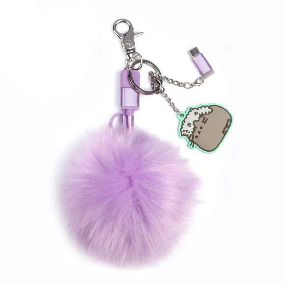 Pusheen USB Ladekabel 3in1 mit Schlüsselanhänger Pom Pom