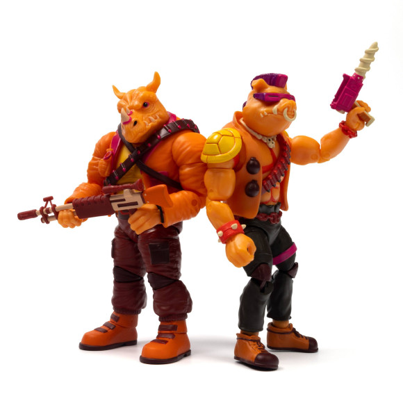 Teenage Mutant Ninja Turtles BST AXN Actionfiguren 2er-Pack Arcade Flashing BeBop & Rocksteady Exclusive 13 cm