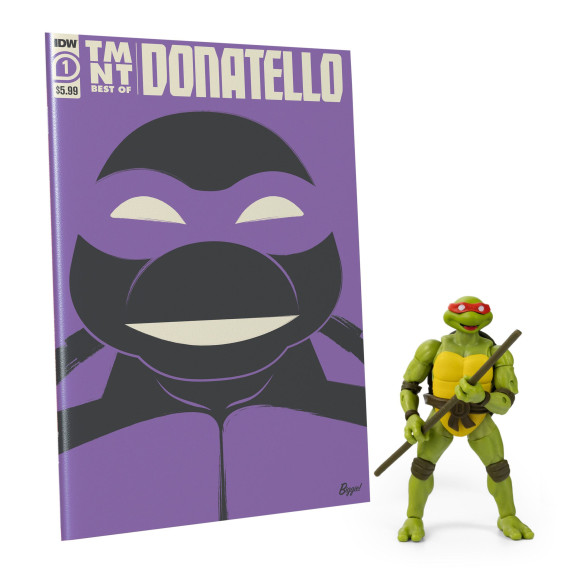 Teenage Mutant Ninja Turtles BST AXN x IDW Actionfigur & Comic Donatella Exclusive 13 cm