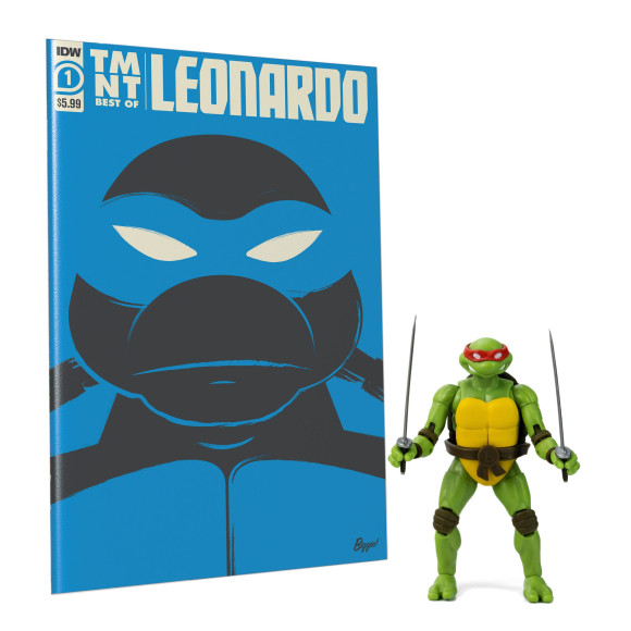 Teenage Mutant Ninja Turtles BST AXN x IDW Actionfigur & Comic Leonardo Exclusive 13 cm