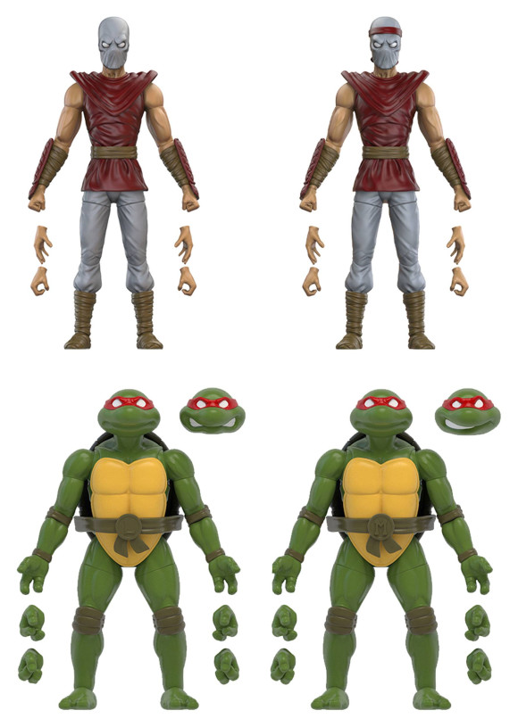 Teenage Mutant Ninja Turtles BST AXN Actionfiguren 4er-Pack Mirage Comics Foot Soldiers & Turtles Exclusive 13 cm