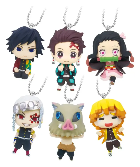 Demon Slayer: Kimetsu no Yaiba Swing Danglers Schlüsselanhänger 3 cm Mystery Capsule Display (12)  