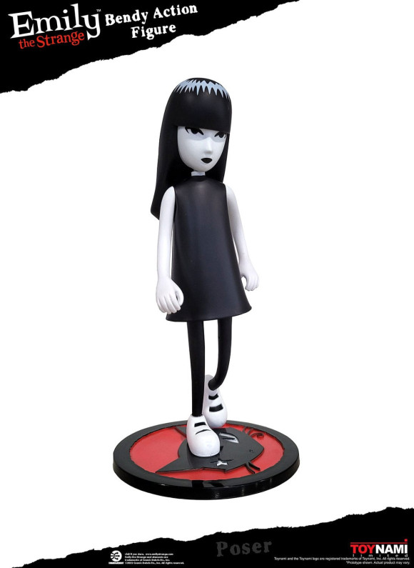 Emily the Strange Actionfigur Bendy Emily & Mystery Kitty 25 cm