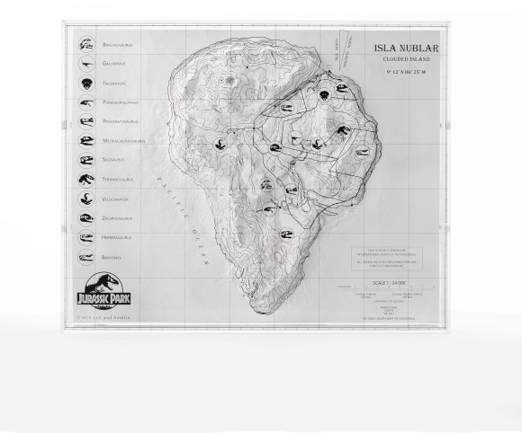 Jurassic Park Topographische Karte Isla Nublar 