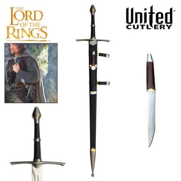 Herr der Ringe Replik 1/1 Schwertscheide mit Dolch für das Ranger Schwert