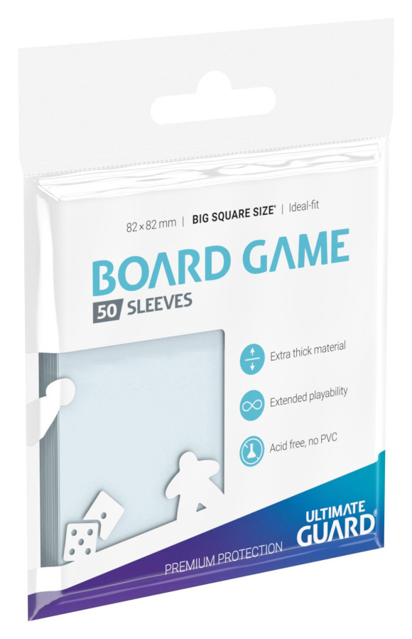 Ultimate Guard Premium Soft Sleeves für Brettspielkarten Quadratisch Groß (50)