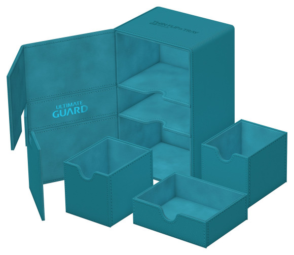 Ultimate Guard Twin Flip`n`Tray 160+ XenoSkin Monocolor Petrolblau