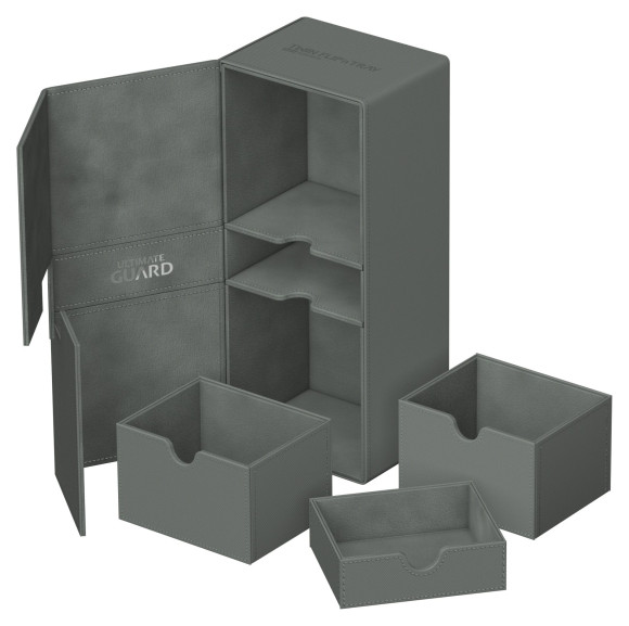 Ultimate Guard Twin Flip`n`Tray 266+ Xenoskin Grau