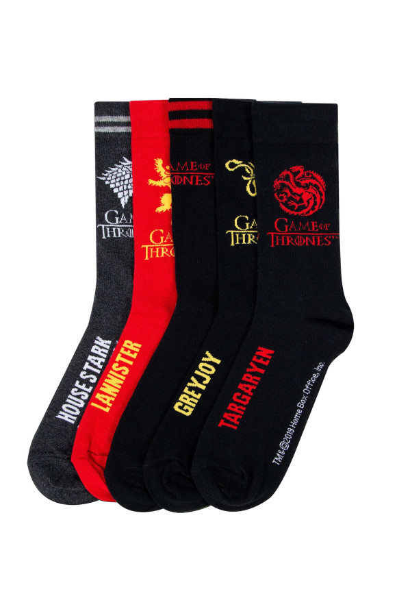 Game of Thrones Häuser 5er-Pack Socken