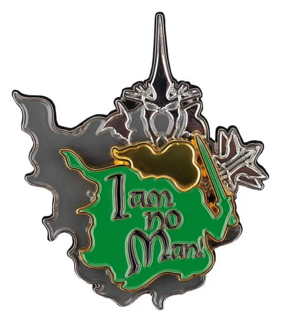 Herr der Ringe Ansteck-Pin Doppelpack No Man can Kill Me & I Am No Man! 7 cm 