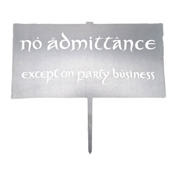 Der Herr der Ringe Metalbird No Admittance Sign 32 cm