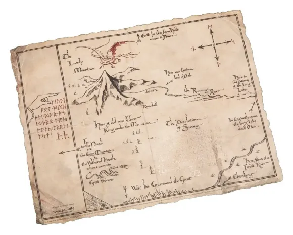 Der Hobbit Kunstdruck Thorin's Map 40 x 30 cm