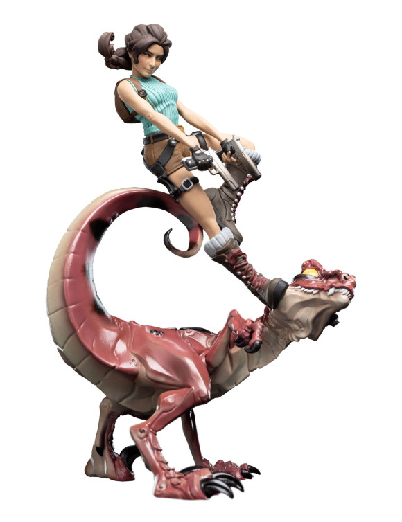 Tomb Raider Mini Epics Vinyl Figur Lara Croft & Raptor 24 cm