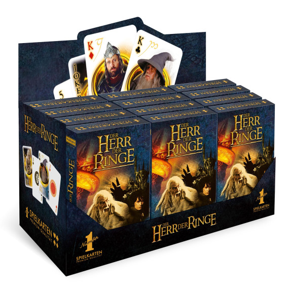 Herr der Ringe Number 1 Spielkarten Display (12) *Deutsche Version*