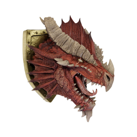 D&D Replicas of the Realms Life-Size Schaumgummi-Figur Ancient Red Dragon Trophy Plaque - Limited Edition 50th Anniversary 56 cm