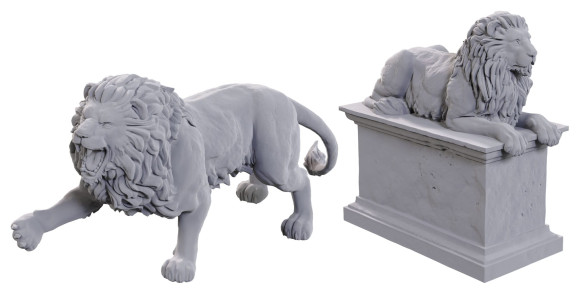 WizKids Deep Cuts Miniatures Miniaturen unbemalt 2er-Pack Stone Lion