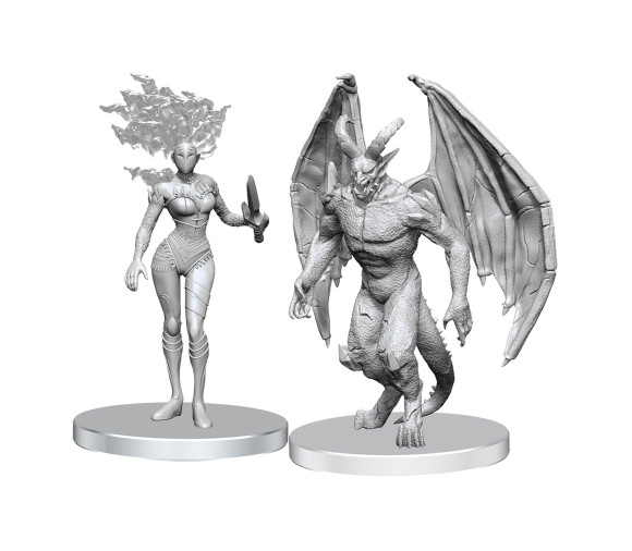 Pathfinder Deep Cuts Miniaturen unbemalt Gargoyle & Shae