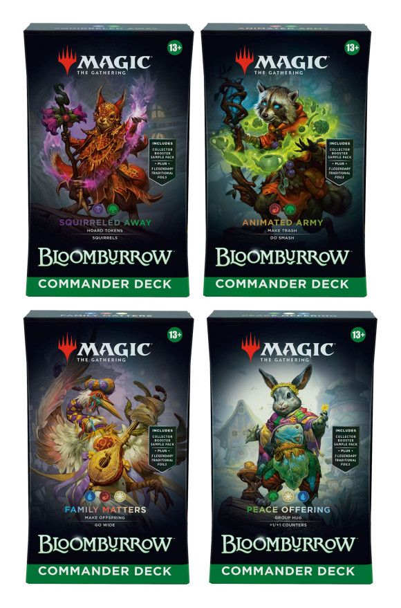 Magic the Gathering Bloomburrow Commander-Decks Display (4) englisch