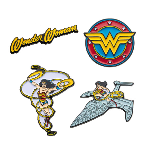 DC Comics Wonder Woman Ansteck-Pin 4er-Pack
