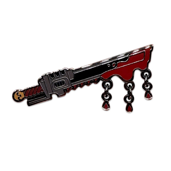 Space Marine 2 Ansteck-Pin Chainsword  5 cm 