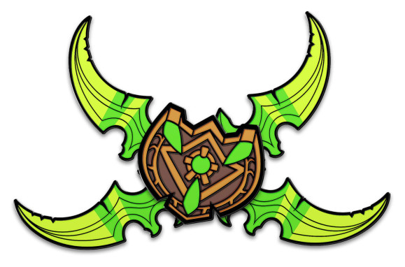 World Of Warcraft Ansteck-Pin Illidian Stormrage's Warglaives 5 cm           