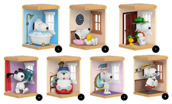 Peanuts Hero Box Home Sweet Home Series Minifiguren Snoopy 8 cm Display (6)