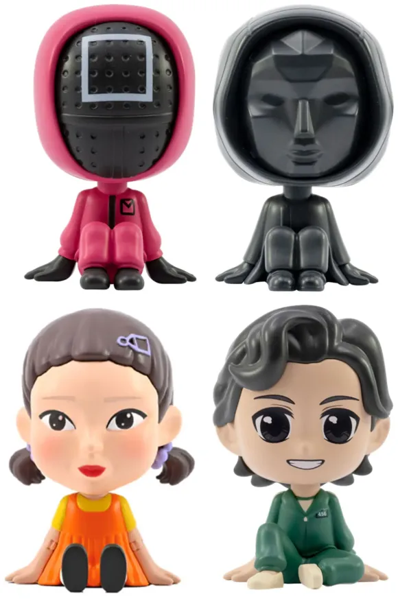 Squid Game Bobble Hero Wackelkopf-Figuren (Blind Box Ver.) 6 cm Display (12)       