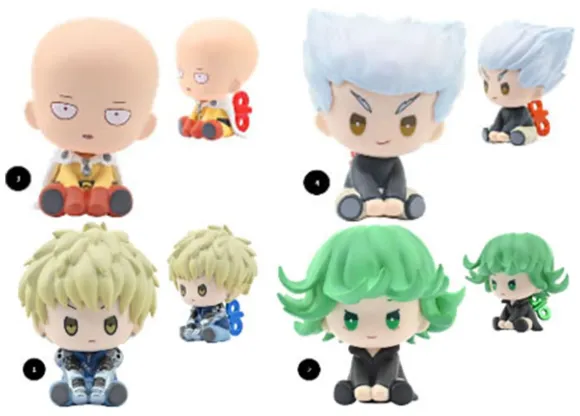 One Punch Man Petatto Clockwork PVC Figuren Vol. 1 4 cm Sortiment (12)