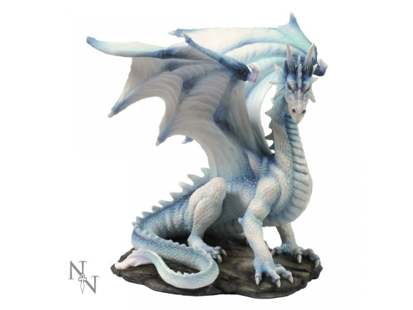 Grawlbane Drache Figur Weiß Blau 20 cm