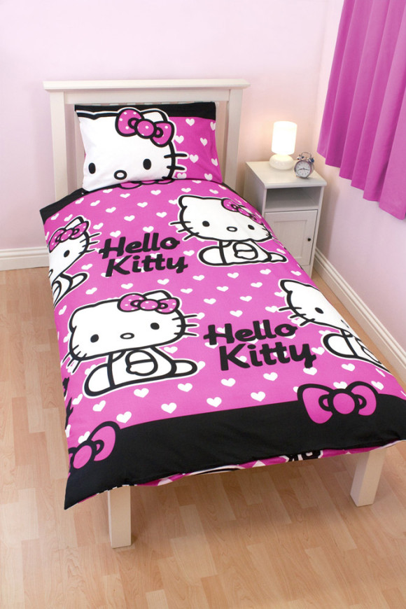 Hello Kitty Kinder Bettwäsche Hearts 135 x 200 cm
