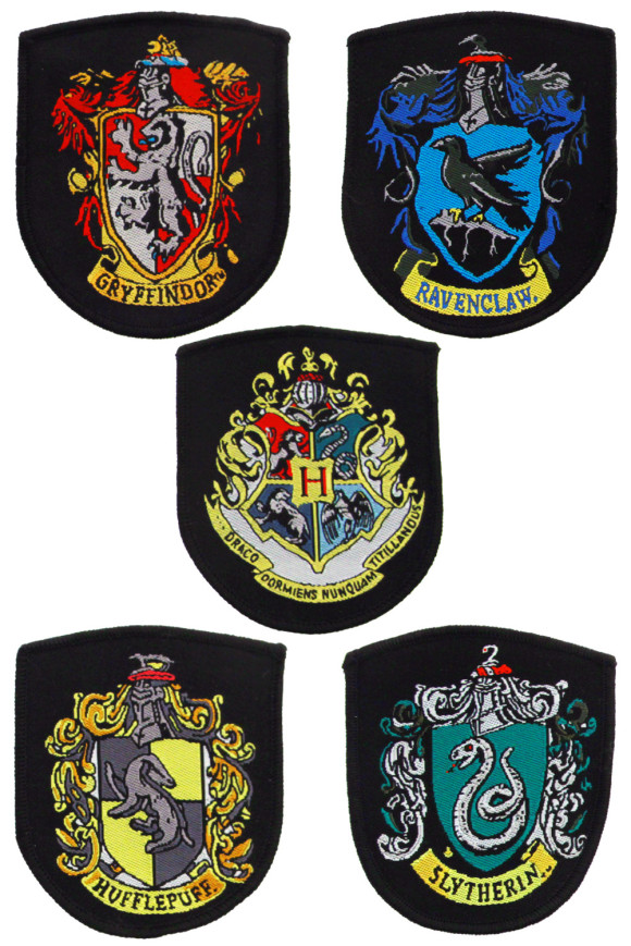 Harry Potter Aufnäher 5er-Pack Hauswappen