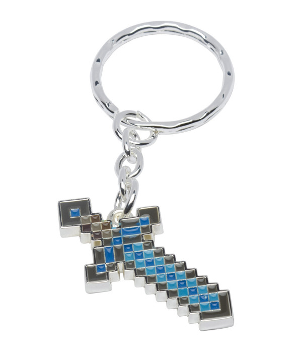 Minecraft Metall Schlüsselanhänger Diamond Sword