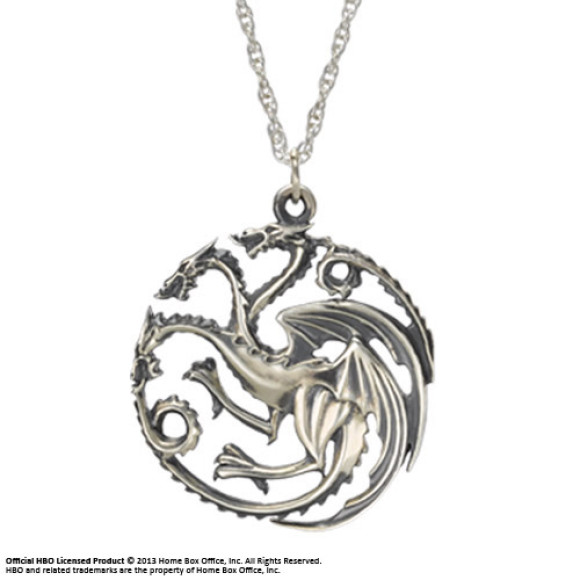 Game of Thrones Halskette & Anhänger Targaryen (Sterling Silber)