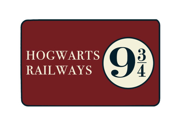 Harry Potter Teppich Hogwarts Railways 9 3/4 80 x 50 cm