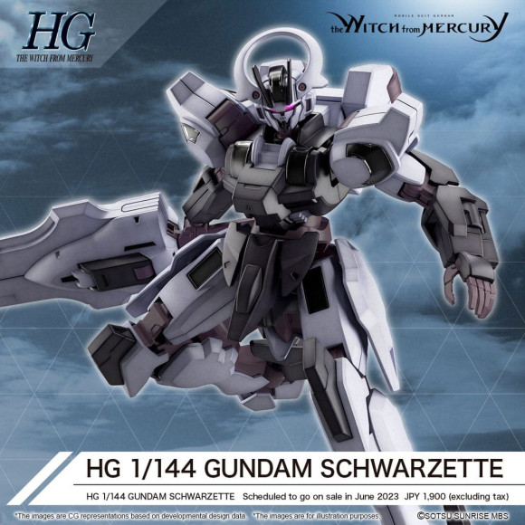 Gundam: The Witch from Mercury High Grade Plastic Model Kit 1/144 Gundam Schwarzette