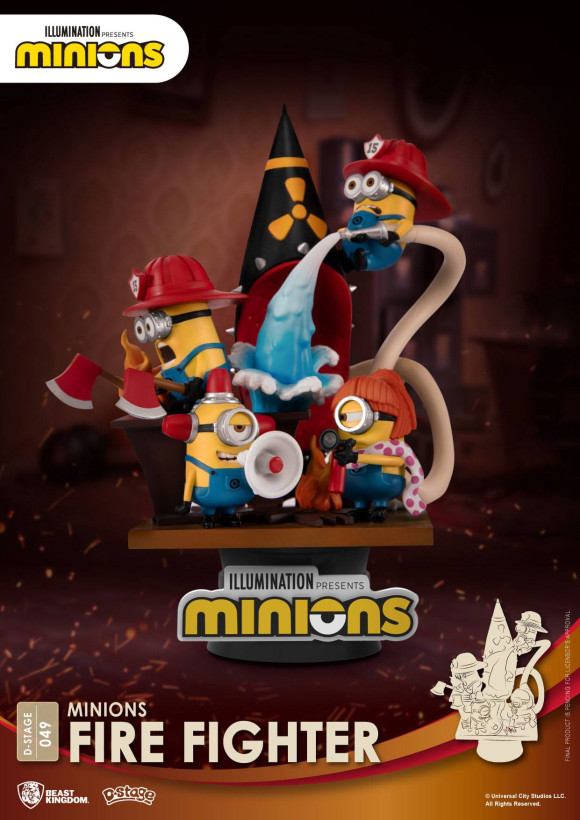 Minions Fire Fighter D-Stage PVC Diorama Statue 15 cm