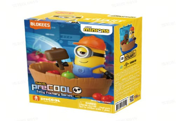 Minions Blokees PreCool Jelly Factory Series 1 Plastic Model Kit 03 Stuart the Jelly maker