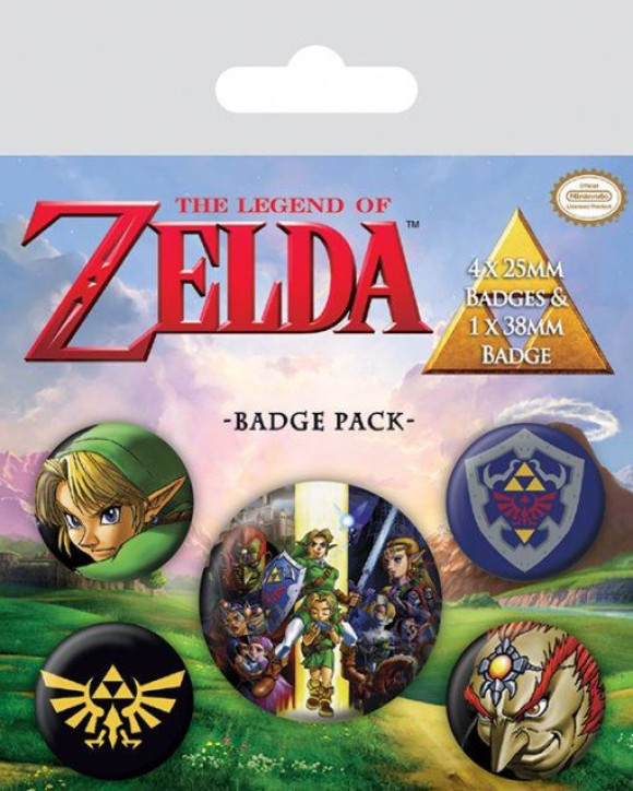 The Legend of Zelda Ansteck-Buttons 5er-Pack Link 