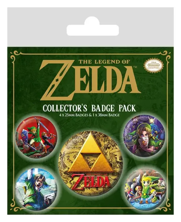 Legend of Zelda Ansteck-Buttons 5er-Pack Classics 
