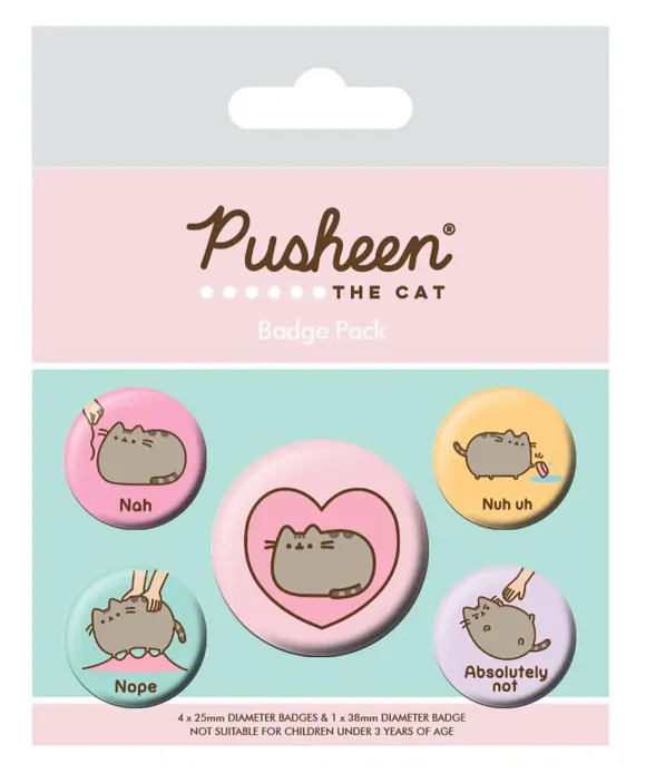Pusheen Ansteck-Buttons 5er-Pack Pusheen Nah 