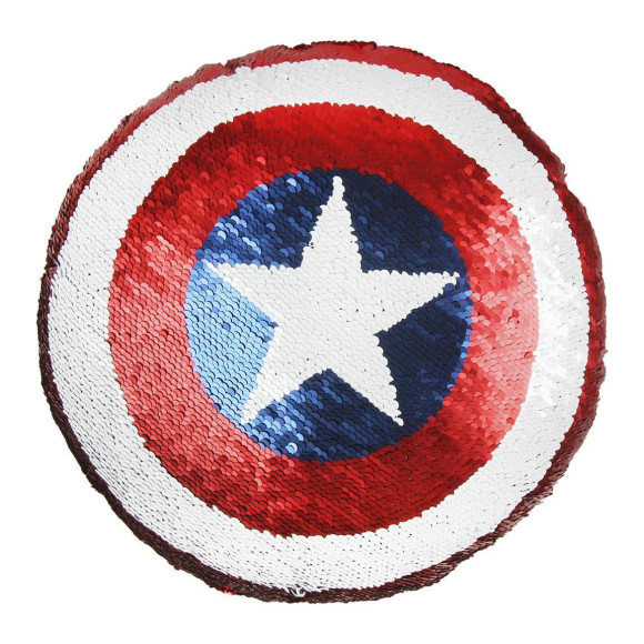 Avengers Captain America Pailletten Kissen 30 x 30 cm