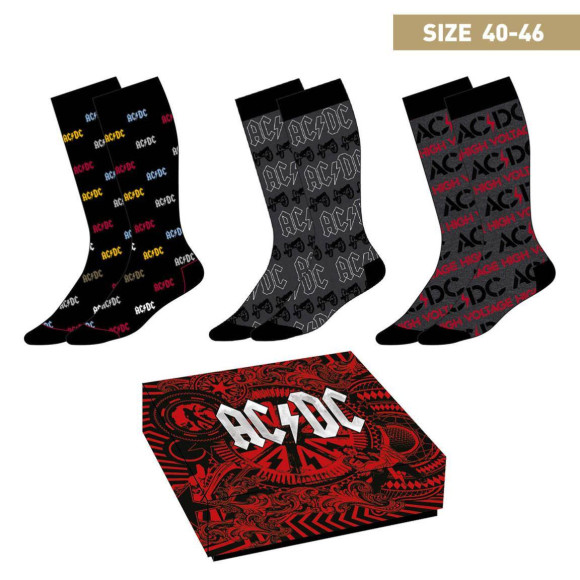 ACDC Socken 3er-Pack High Voltage 40-46