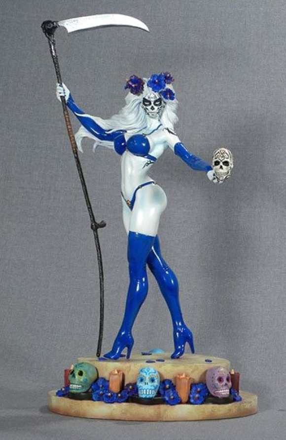 Lady Death Statue La Muerta Azul 36 cm Variant Edition